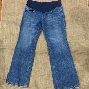 Old Navy Denim Distress Maternity Full Panel jeans